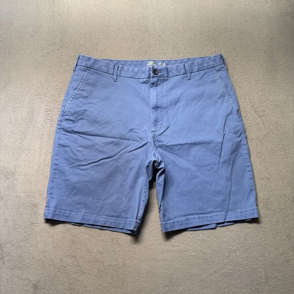 Izod Other - IZOD Saltwater Mens 36 Stretch Chino Shorts Blue Flat Front Casual 9.5 Inseam